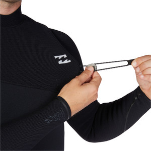 2022 Billabong Masculino Furnace Natural 4/3mm Zip Free Wetsuit F44M28 - Black